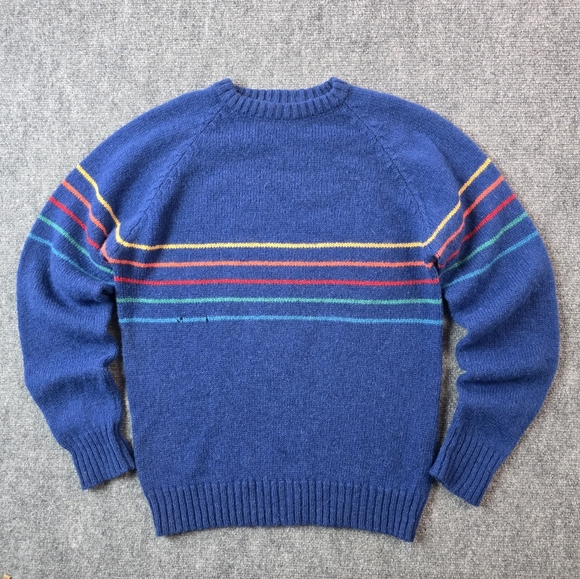 Hunt Club Sweaters - VTG 🌈 Wool Rainbow Stripe Grandpa Sweater M